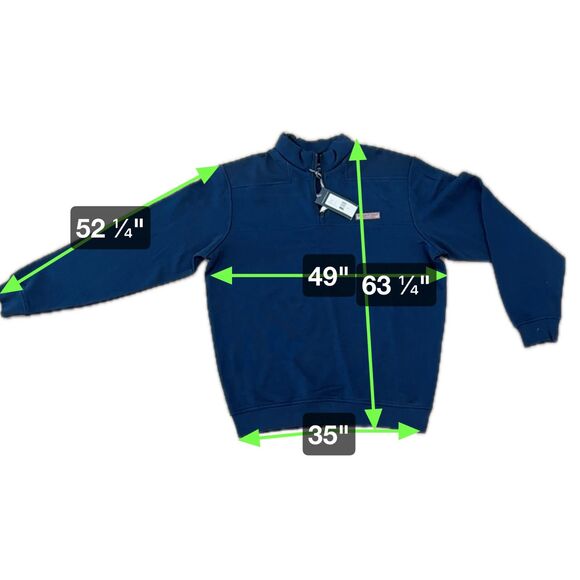 NWT* Vineyard Vines Collegiate 1/4 Zip Shep Shirt in Navy - Men's Small - Picture 9 of 10